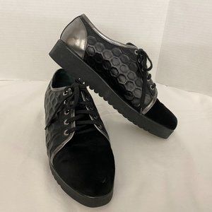 * Aquatalia Black Honeycomb Aida Platform Sneakers US 9.5 Women's    - 2